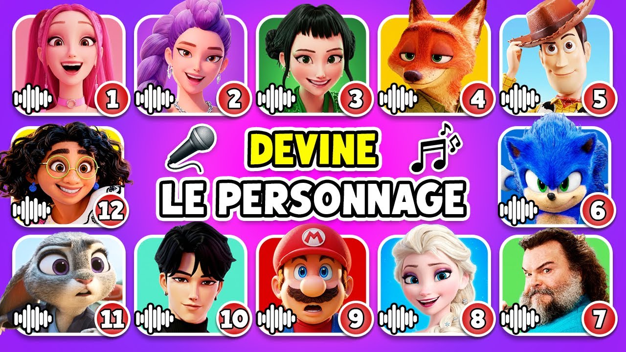 Devine les personnages de Films avec leur VOIX et CHANSONS 🎶🔥 Zootopie 2, Kpop, Disney
