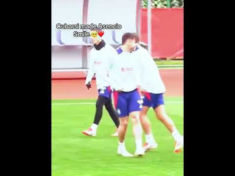 Pau Cubarsi made Asencio smile 😍 #cubarsi #asencio #football  #c9editor