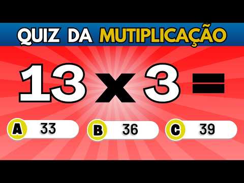 👉QUIZ Matemática com MULTIPLICAÇÃO | Será que você ACERTA TODAS?🧠 #01