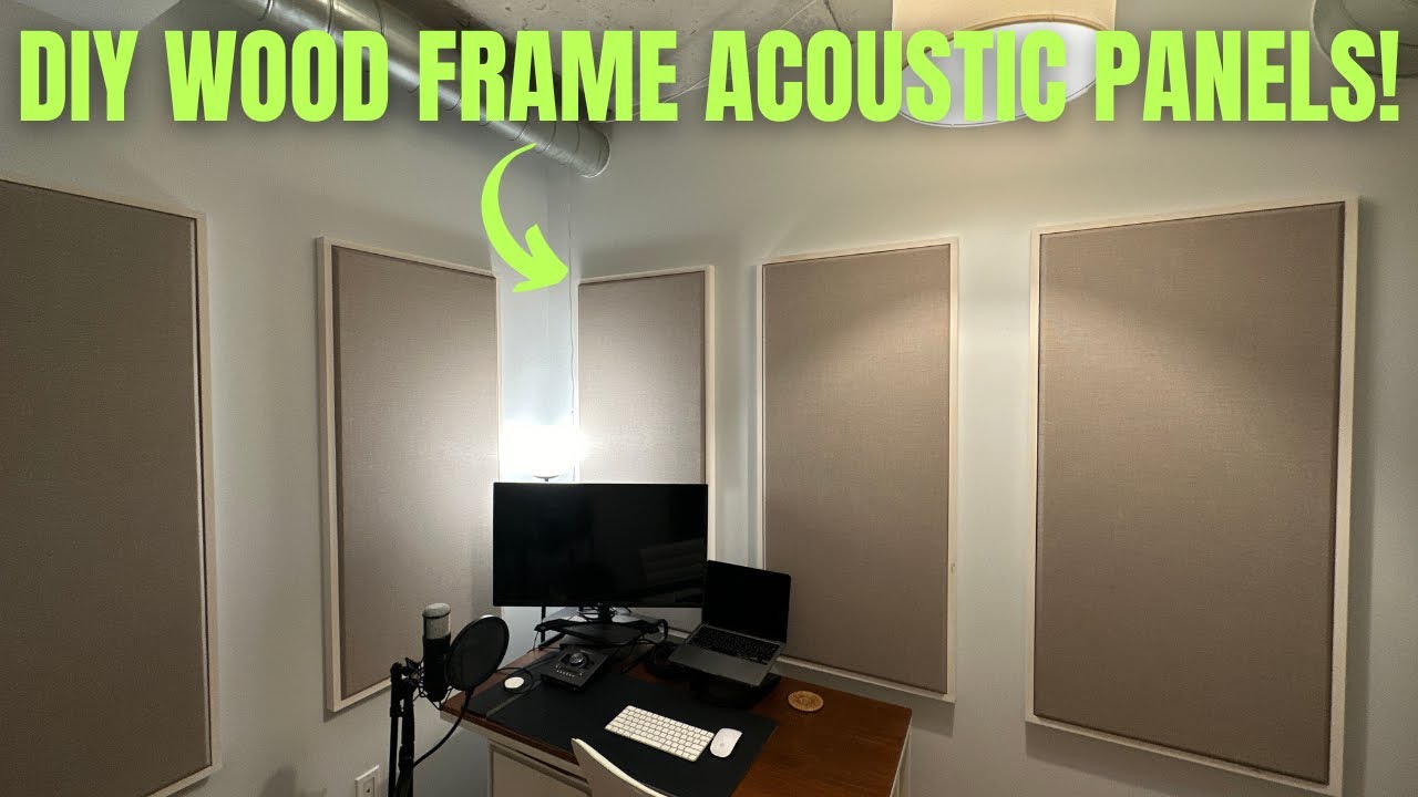 DIY PRO ACOUSTIC PANELS WITH WOOD FRAMES! HOME STUDIO!