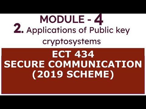 Module 4.2 Applications of Public key cryptosystems|S8 ECE|SECURE COMMUNICATION KTU|ECT434