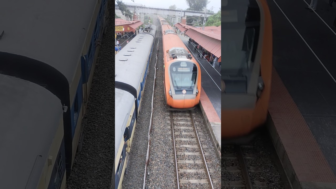 Orange Vande Bharat Express in Full Speed 🚄