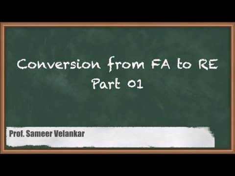 Conversion from FA to RE Part 1 |Regular Languages & Regular Expressions |Theory Of Computation |CSE