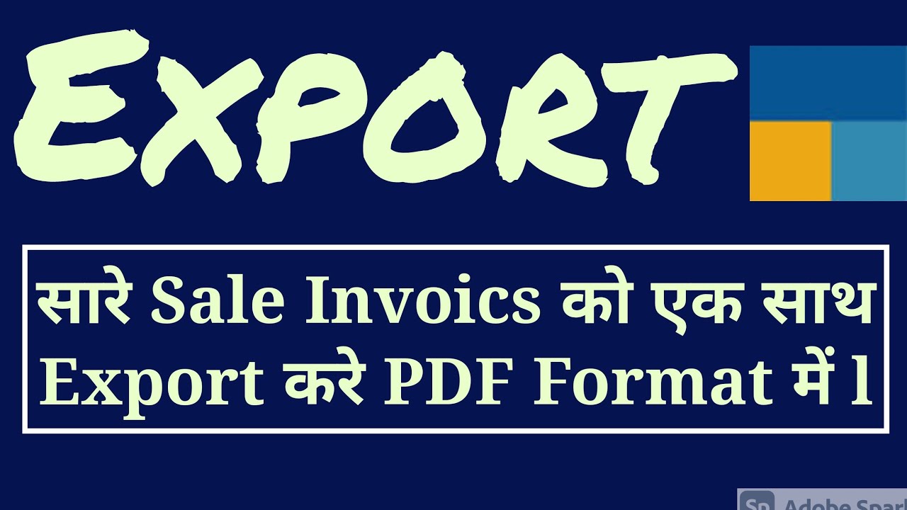 How to Export All Sale Invoices in PDF Format in Tally Prime
