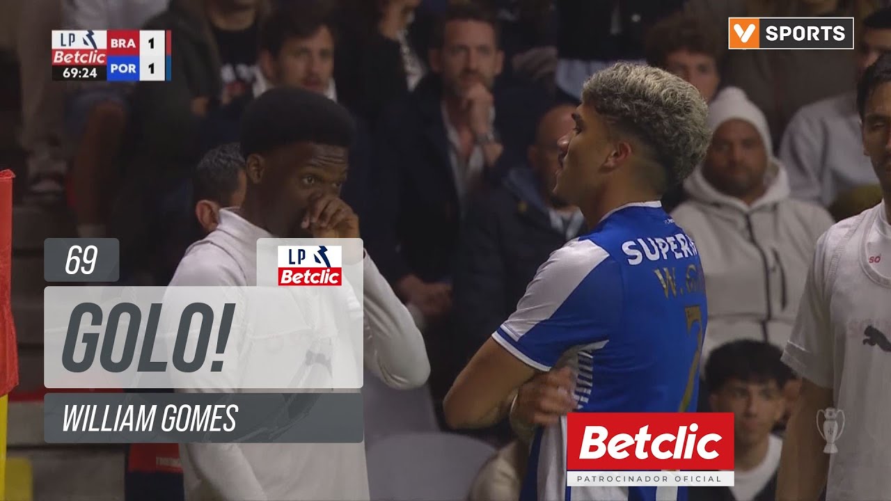 William Gomes Scores as Braga Draws Porto 1-1 ⚽