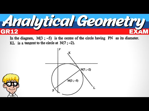 Grade 12 Analytical Geometry Exam Questions