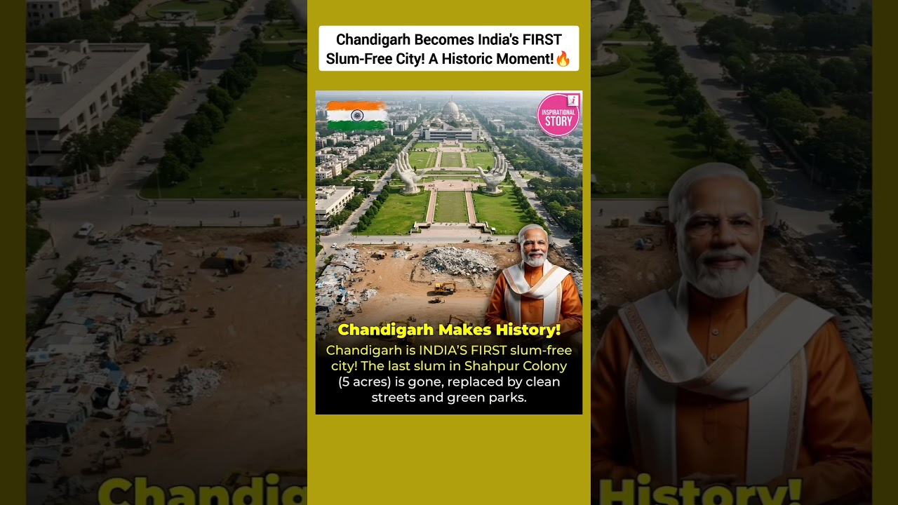 Chandigarh Achieves India's First Slum-Free Status! 🎉 A Historic Milestone