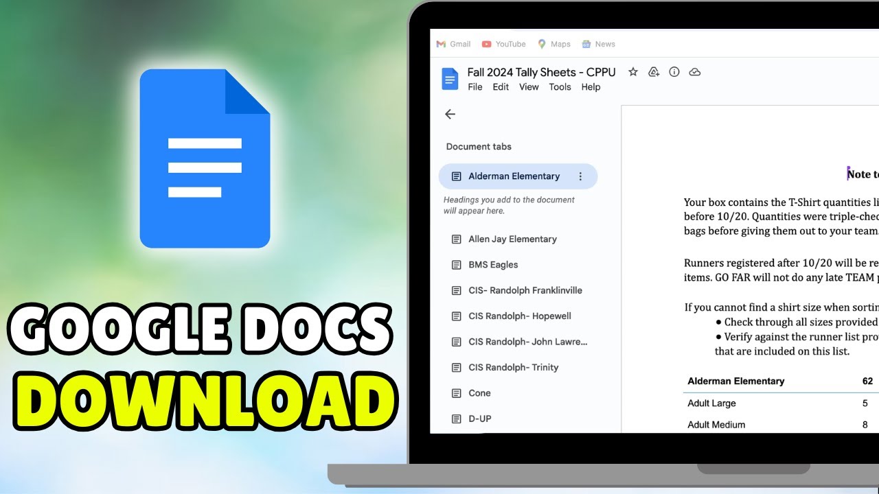 How to Download All Google Doc Tabs as a PDF 📄