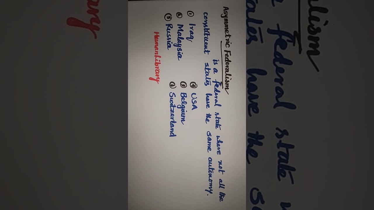 Understanding Asymmetric Federalism