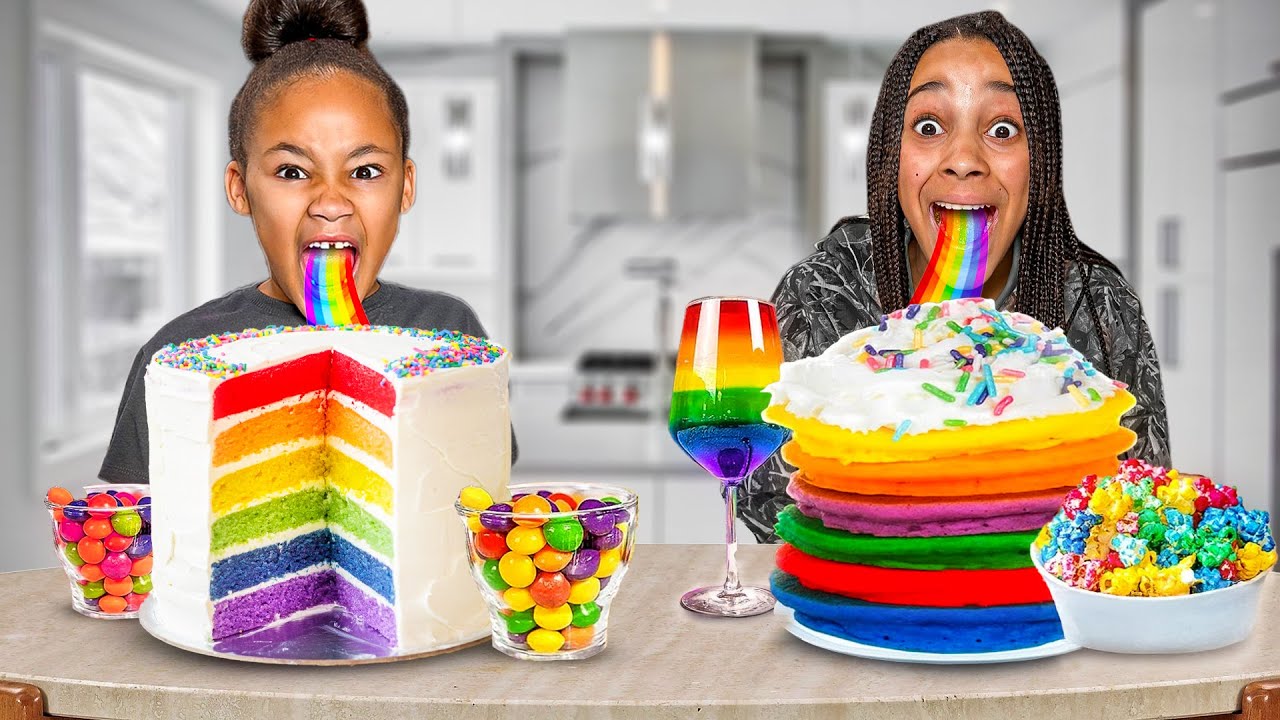 Cali Tastes Rainbow Candy with Kiki 🌈