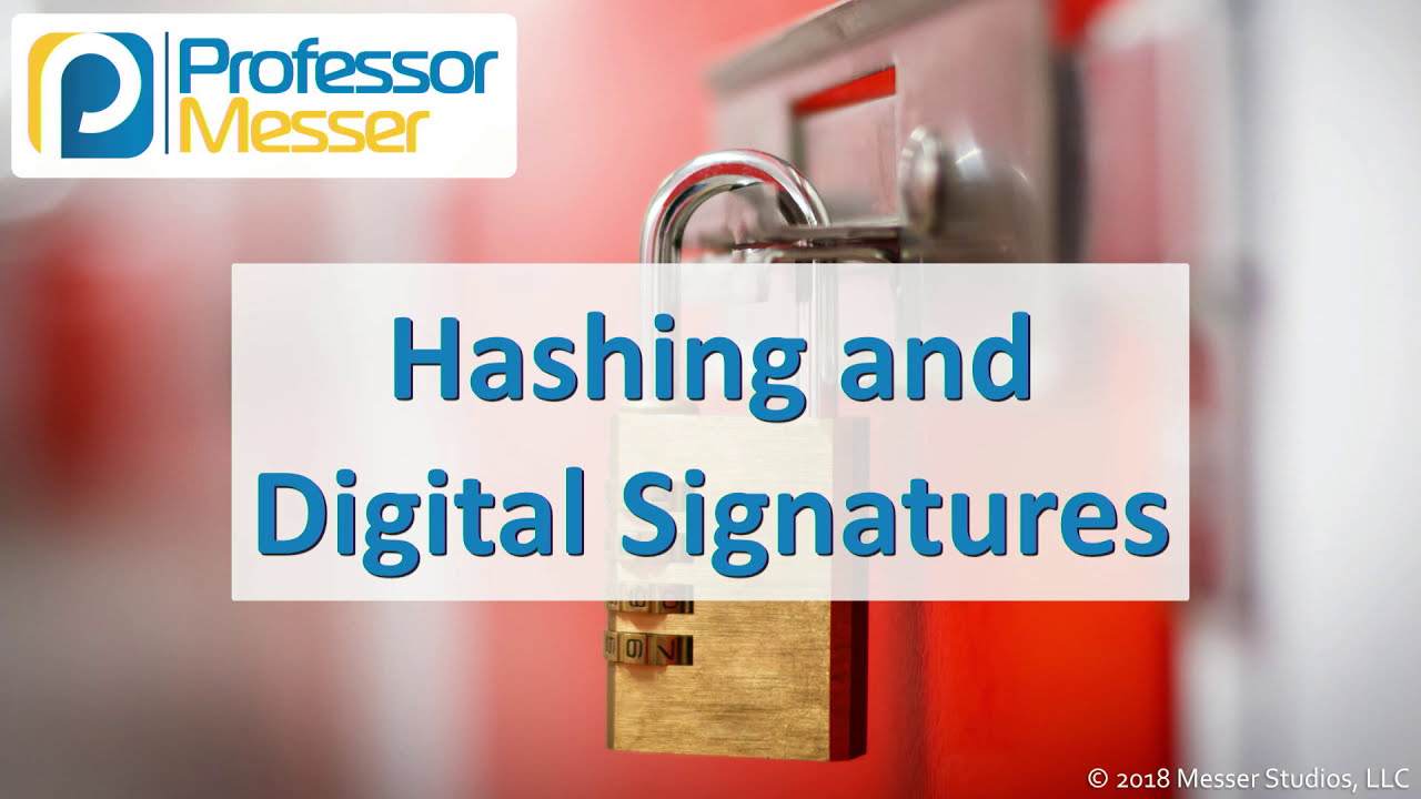 Hashing and Digital Signatures - CompTIA Security+ SY0-501 - 6.1
