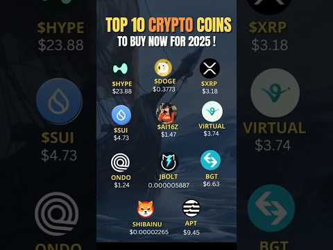 TOP 10 CRYPTO COINS TO BUY NOW FOR 2025 ! 🚀📈 #trading #invest #bullrun #memes #new #crypto