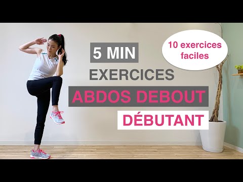 5 MIN EXERCICES ABDOS DEBOUT DÉBUTANT//5 MIN STANDING ABS WORKOUT BEGINNER