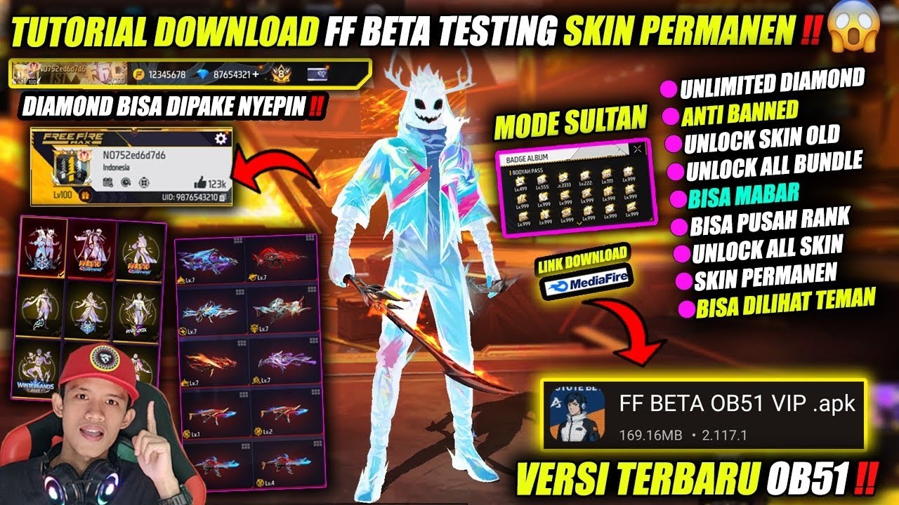 BISA MABAR ✅ TUTORIAL CARA DOWNLOAD FF BETA TESTING UPDATE TERBARU 2026 LINK MEDIAFIRE WORK SEMUA HP