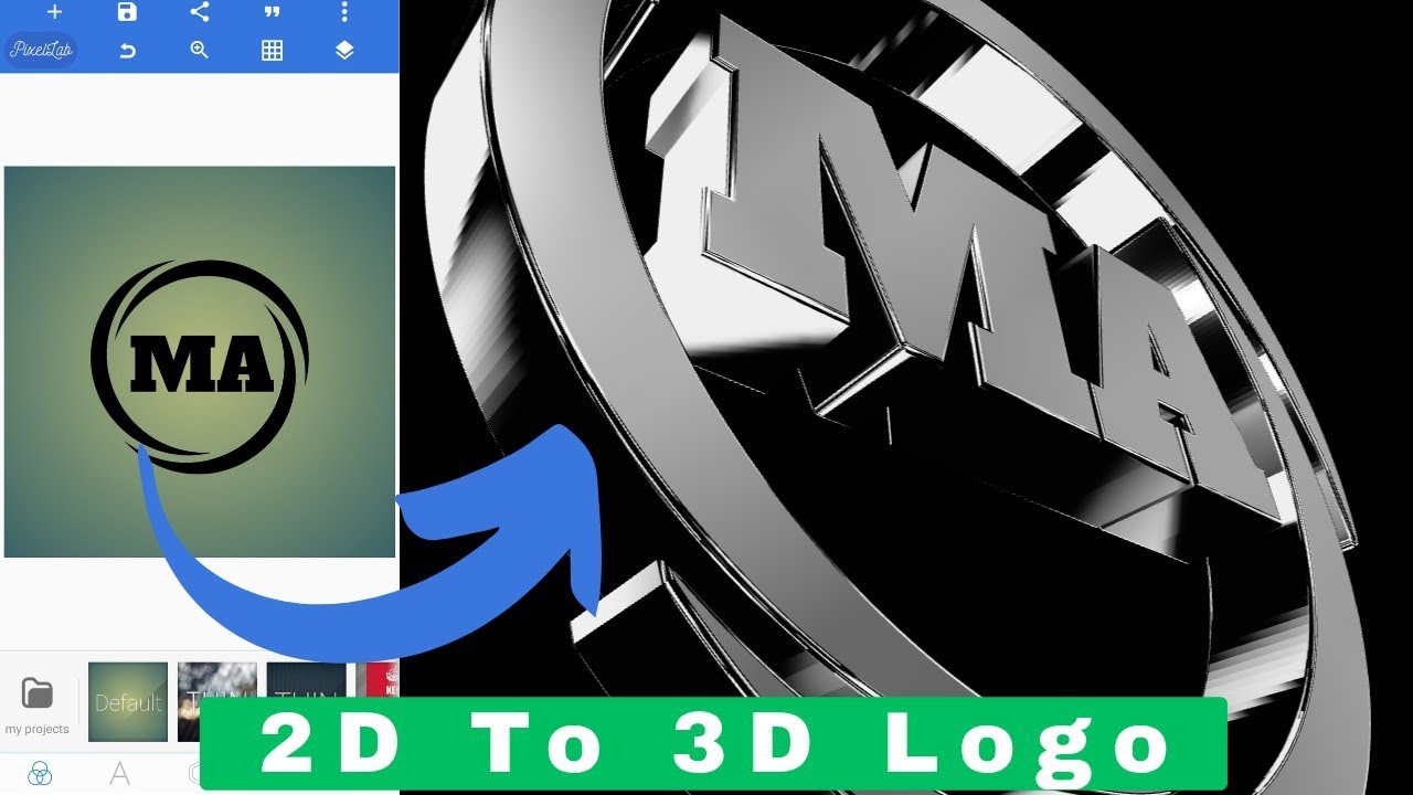 Create 3D Animated YouTube Logo on Mobile π±