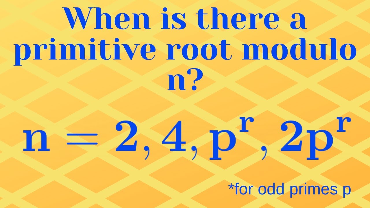Primitive Roots Modulo n: When Do They Exist? 🔢