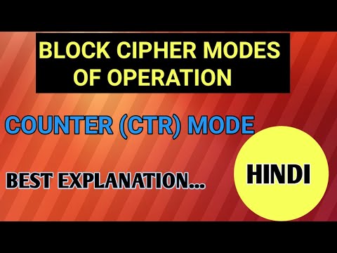 BLOCK CIPHER MODES OF OPERATION: Counter (CTR) mode in hindi / CTR in cryptography / #mscoder