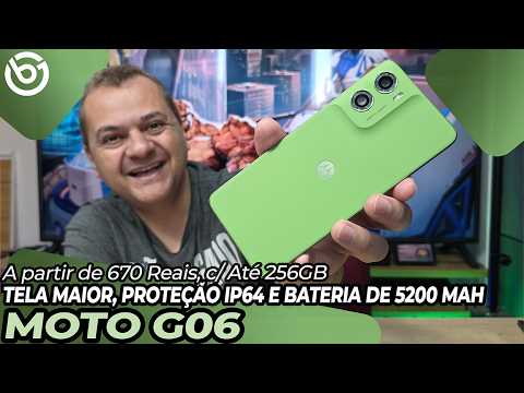 Moto G06: Barato, Tela Maior, IP64 & 256GB! 📱