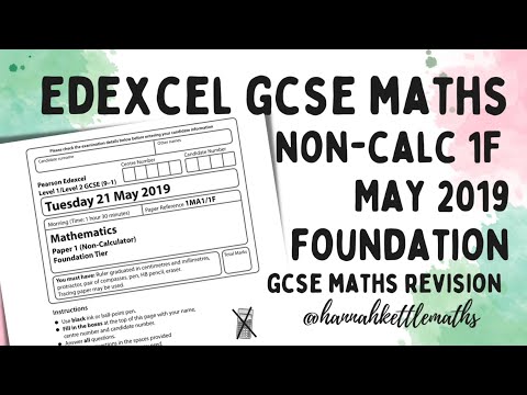 May 2019 Paper 1 GCSE Maths Foundation Non-Calculator Edexcel 1MA1 1F | GCSE Revision