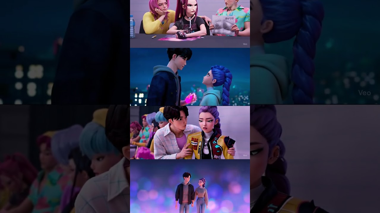 RUMI & JINU's Surprising Kiss! 💥 | KPOP Demon Hunter Short