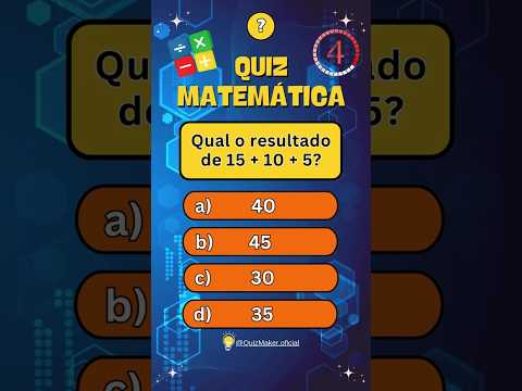 Quiz de Matemática - Teste suas habilidades com Números #quiz #matemática 🧮🤓