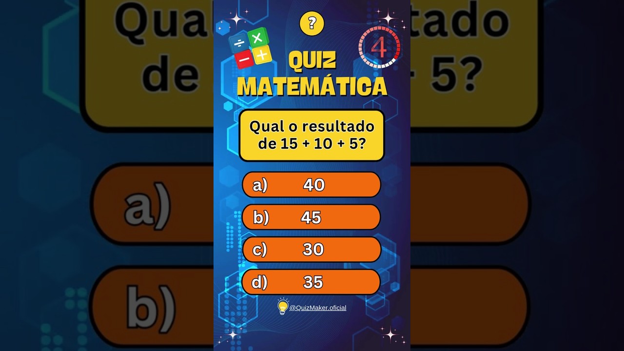 Desafie suas Habilidades Matemáticas com Nosso Quiz 🧮