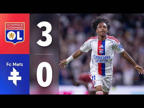 Le résumé de OL - FC Metz : DeuxiÚme succÚs en Ligue 1 pour un début de saison canon (3-0)