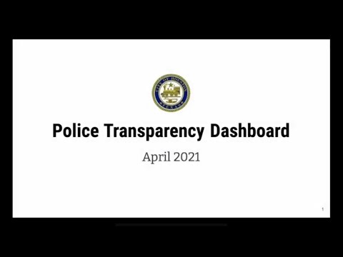 Mayor's Police Reform "Police Transparency Dashboard" Video    4 29 2021