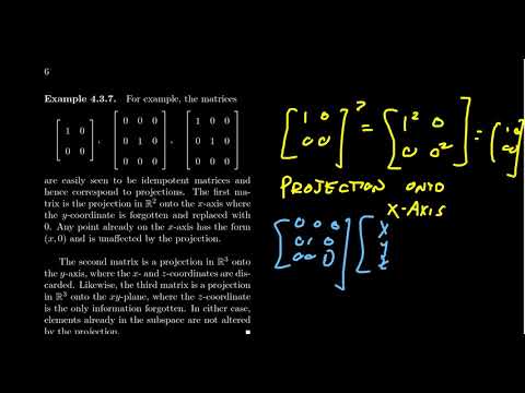 Projections and Idempotent Matrices