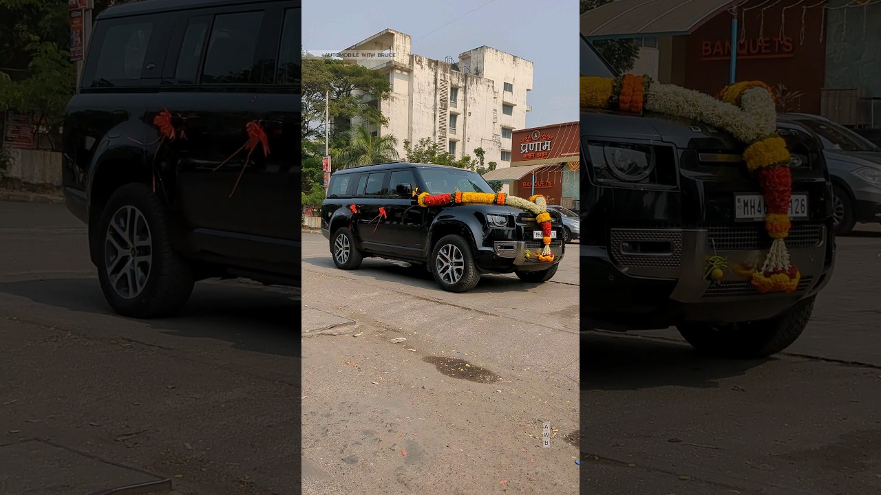 Discover the Stunning Black Land Rover Defender 130 🖤 | Luxury SUV in Action #shorts