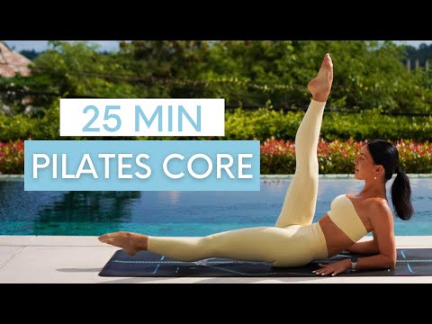 25 MIN PILATES CORE & ABS WORKOUT || Moderate to Intermediate Pilates (No Equipment)