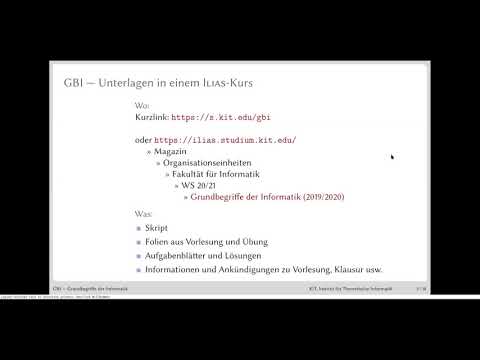 GbI_01: EinfĂŒhrung und Organisatorisches