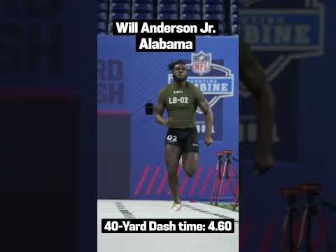 Will Anderson Jr. and his 40 time! #shorts