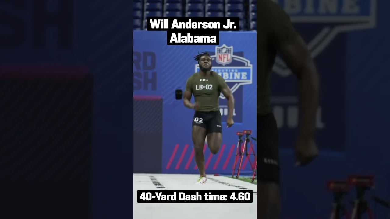 Will Anderson Jr. Shines with Impressive 40-Yard Dash Time! 🏃‍♂️ #shorts