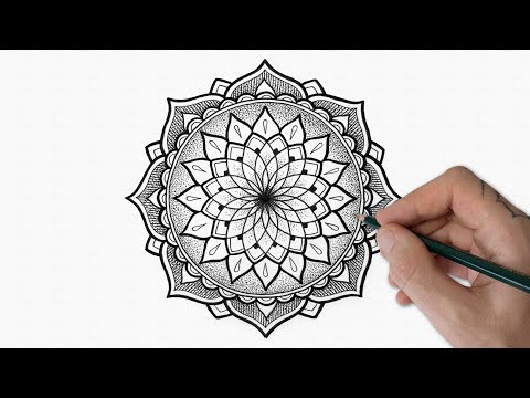 How to Draw a Simple Mandala for Beginners | Step by Step