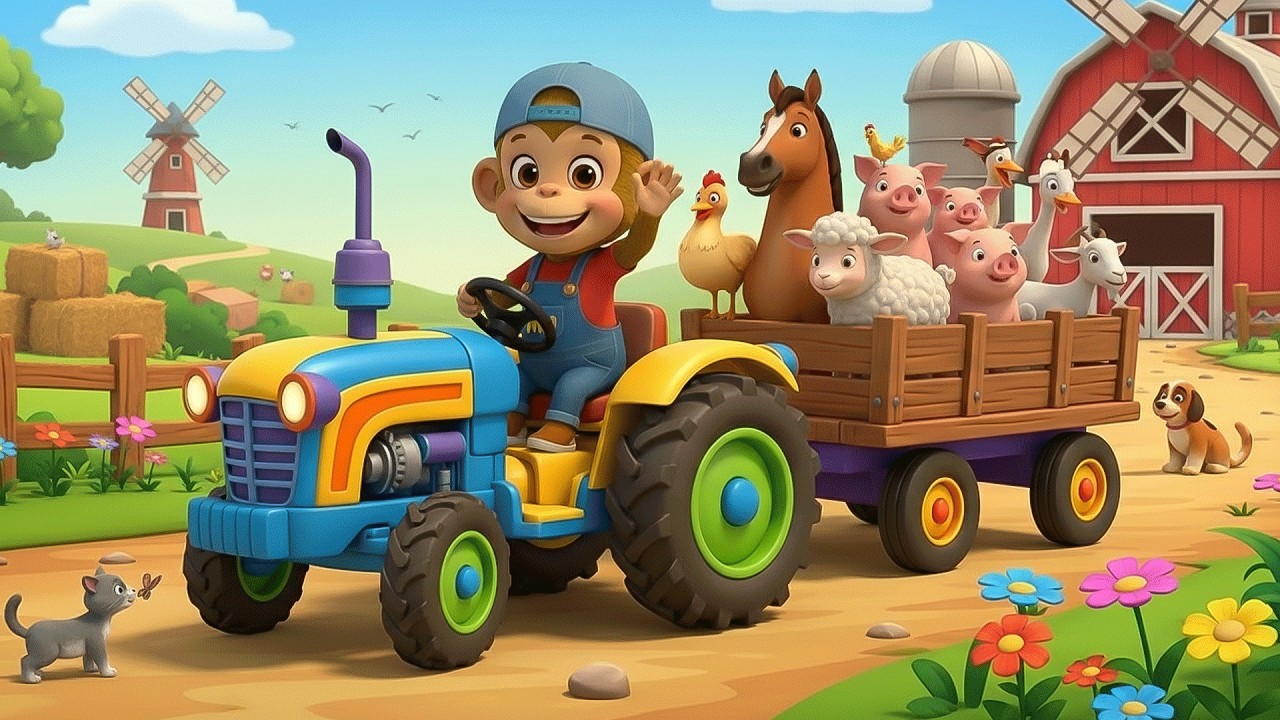 Monkey Fixes Tractor & Plows Beet Field 🚜