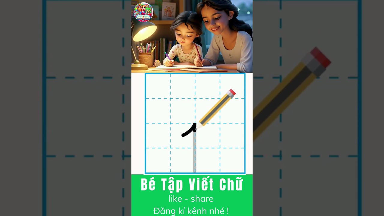 Hướng Dẫn Tập Viết Chữ Số 1 Cho Bé Lớp Cô Trà ✍️