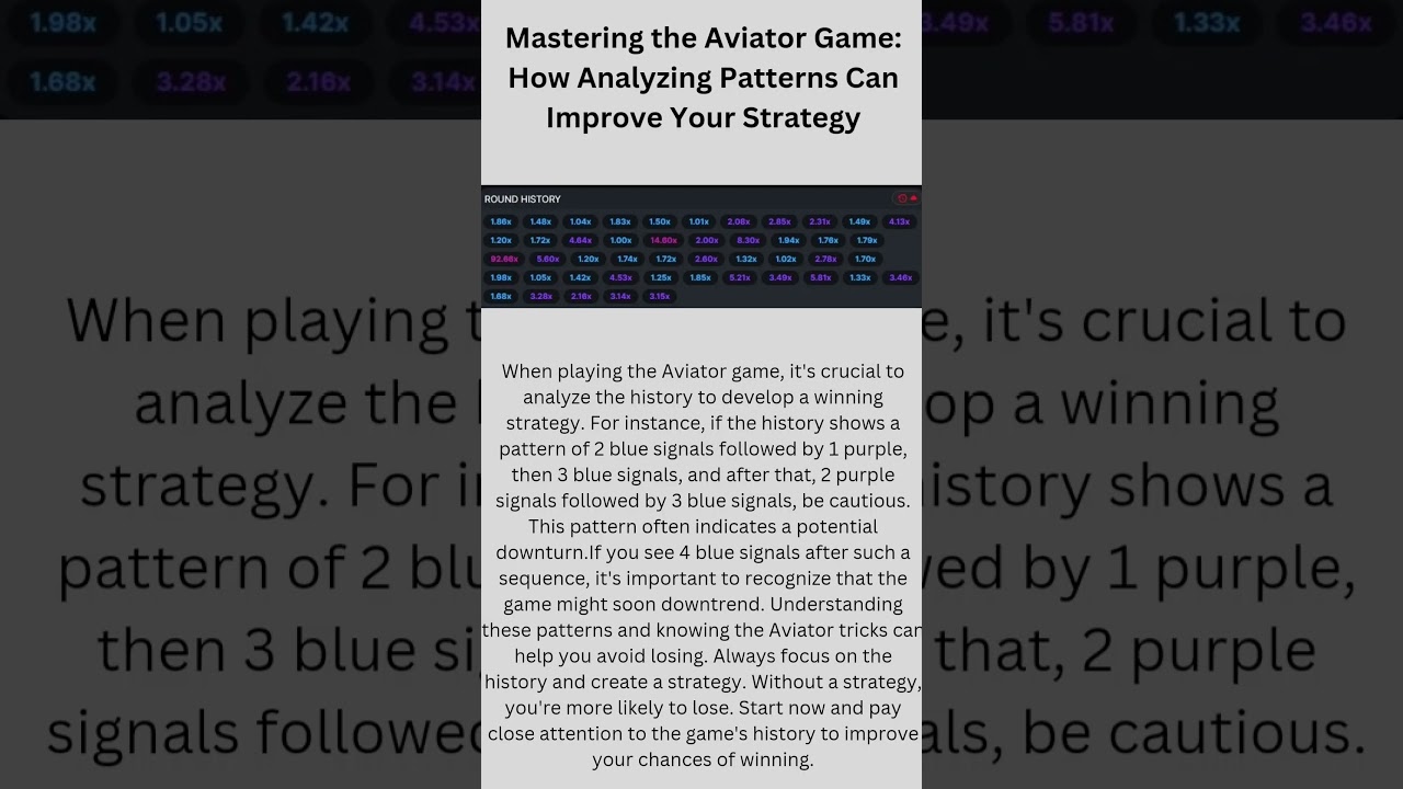 Master Aviator Game: Pattern Analysis Tips ✈️