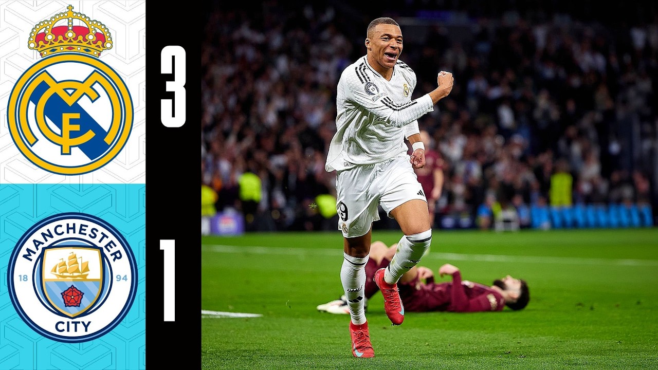 Real Madrid 3-1 Man City | Highlights & Mbappé 🔥