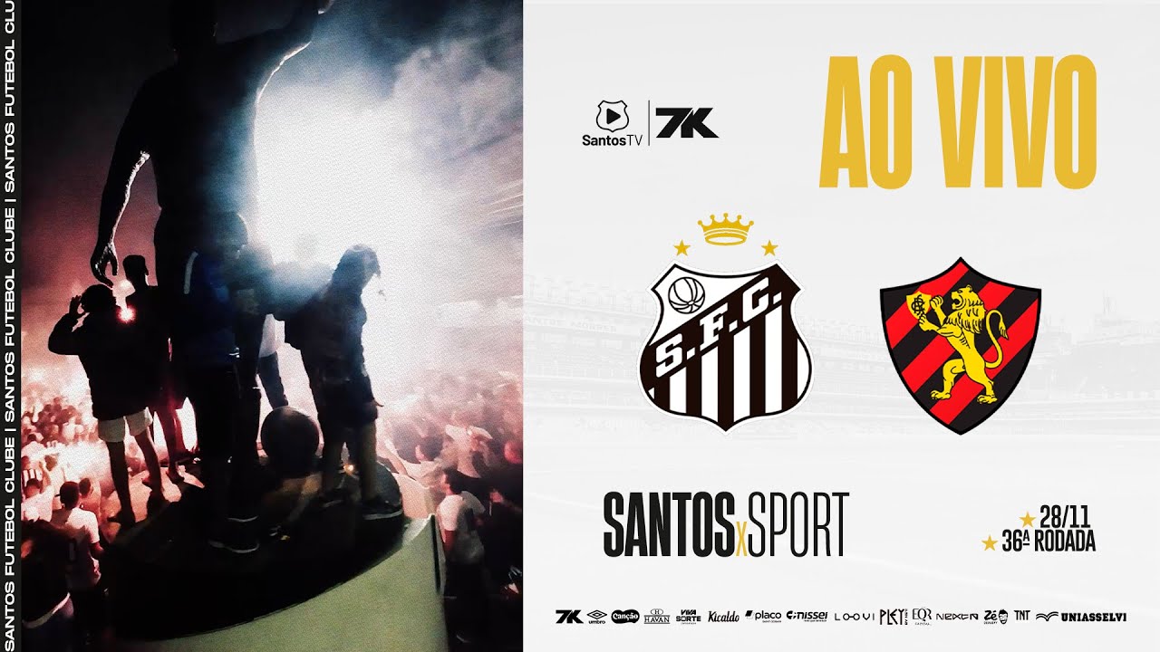 Santos vs Sport ao Vivo - Brasileirão 28/11/25 ⚽