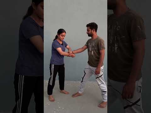 Hand grab self defence technique for girls #selfdefense #njclan #youtube