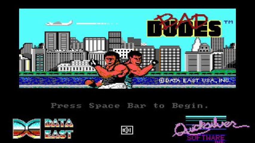 Bad Dudes gameplay (PC Game, 1988)