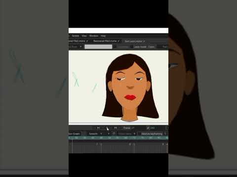 Animation of character eyes using moho bone tool. #animation #shorts  #moho #2danimations