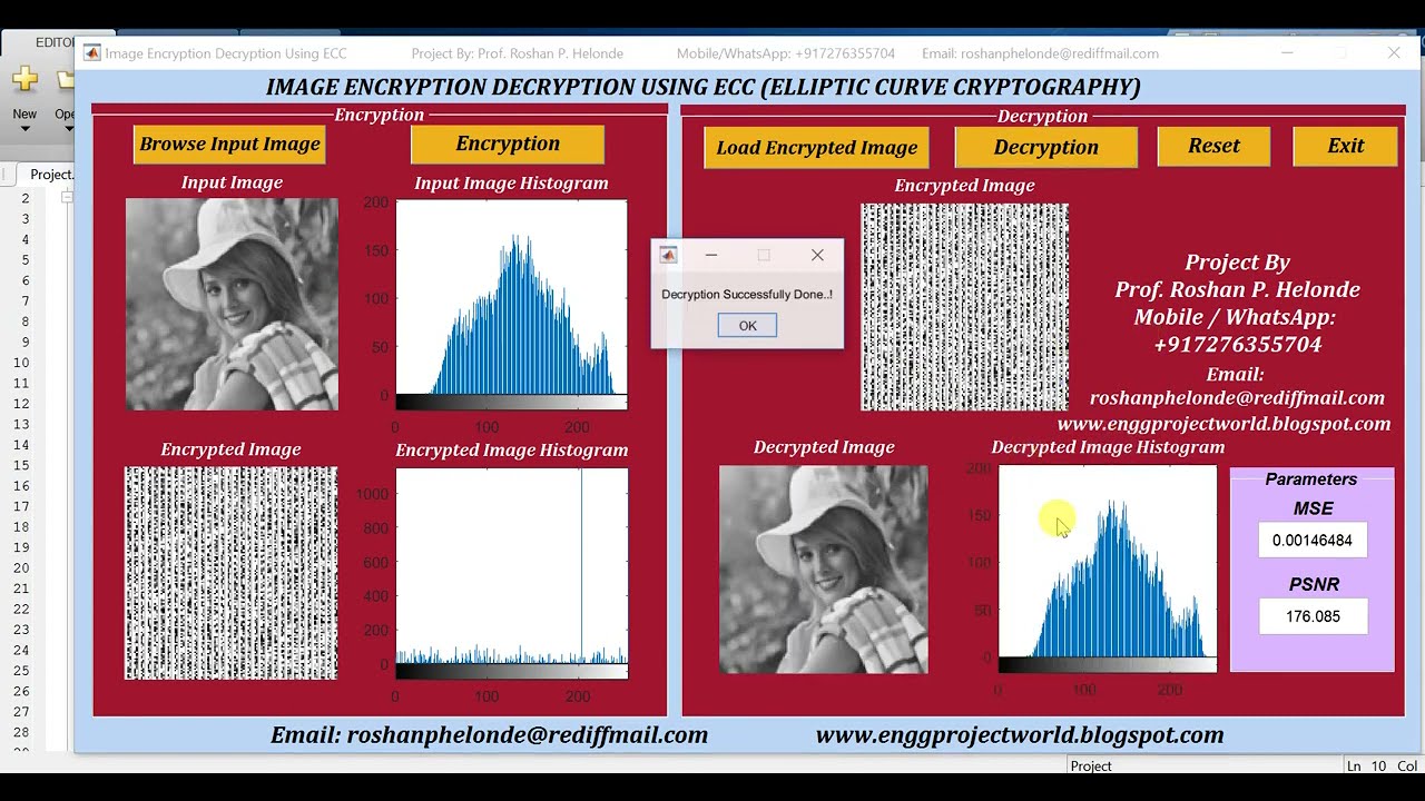 Image Encryption Using ECC (Elliptic Curve Cryptography) in MATLAB with Source Code