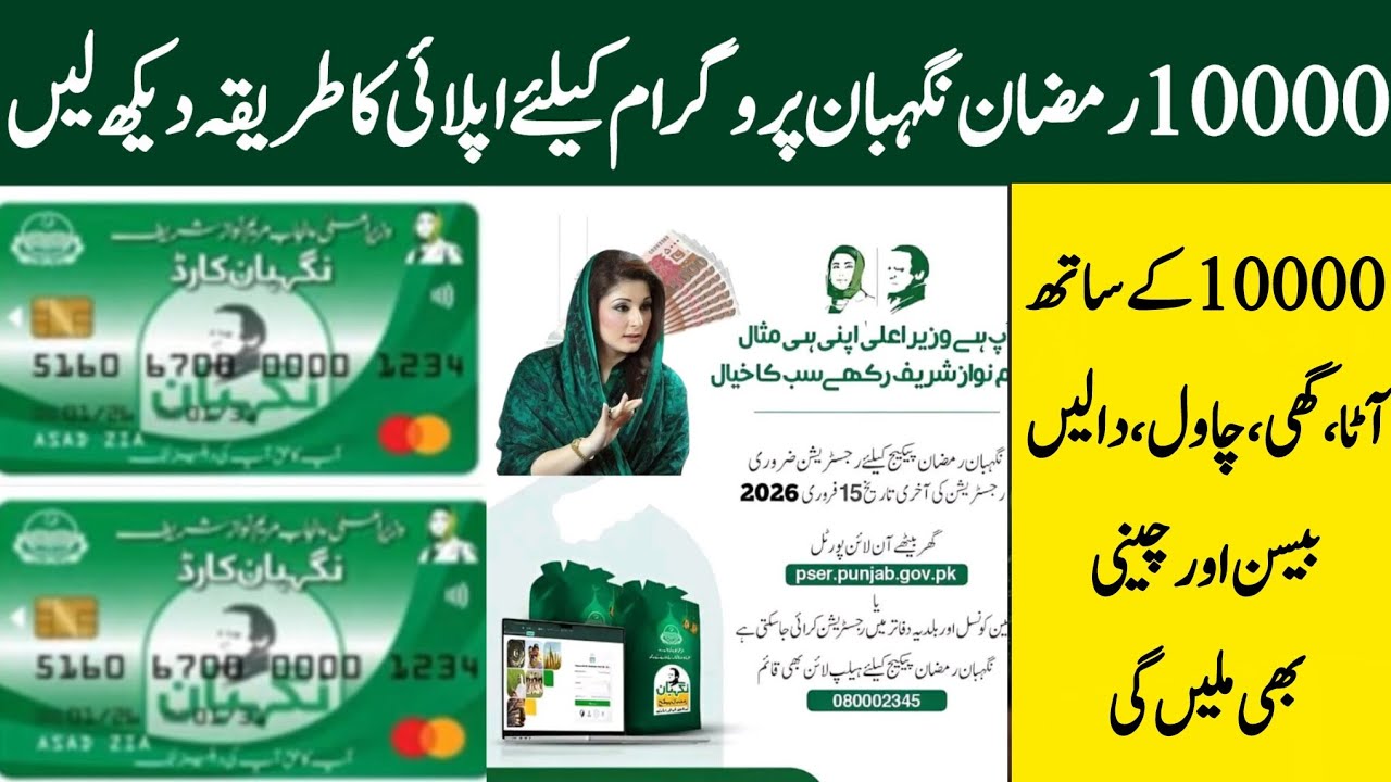 Ramzan Package 2026 Online Apply | Maryam Nawaz Negahban Card Registration | PM Ramzan Relief 10000
