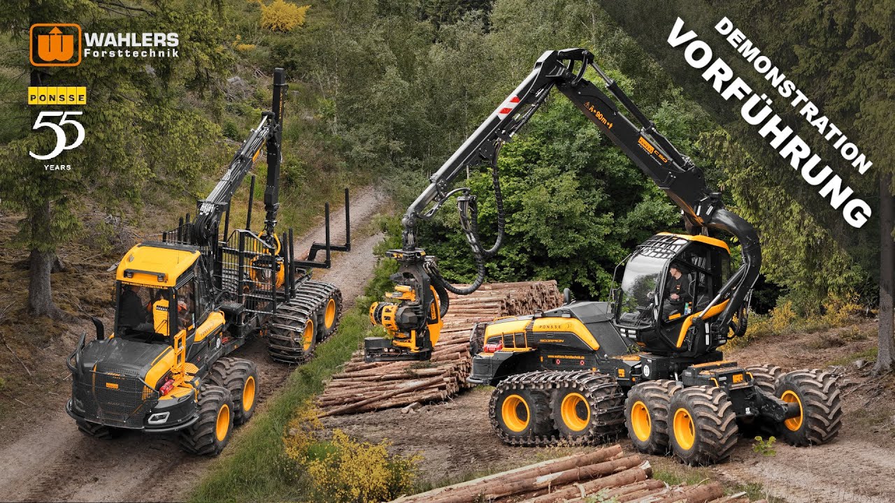 Erleben Sie die Kraft: PONSSE Scorpion & Wisent in beeindruckender Vorführung 🌲