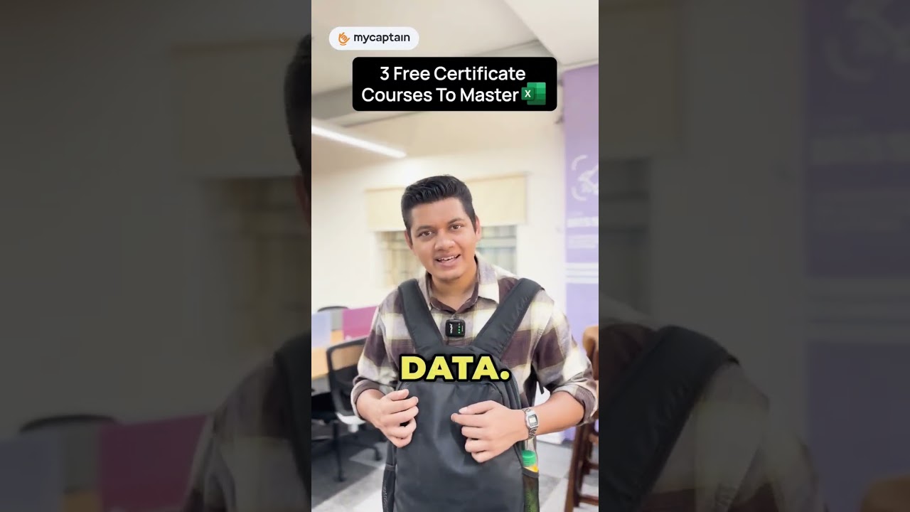 3 Free certificate Courses for Excel #shorts