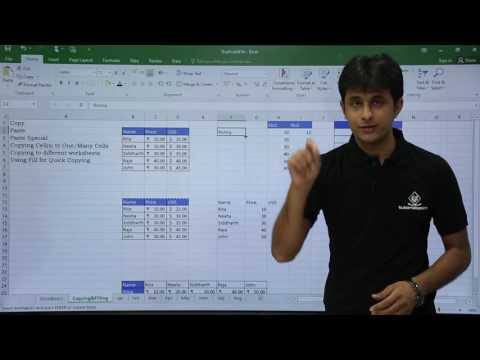 MS Excel - Copying and Filling - Tricks