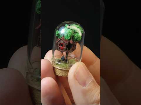 Tiny Tree-House 🌳 🏠 #tinythings #minithings #miniature #diorama #miniatures #treehouse #miniaturist