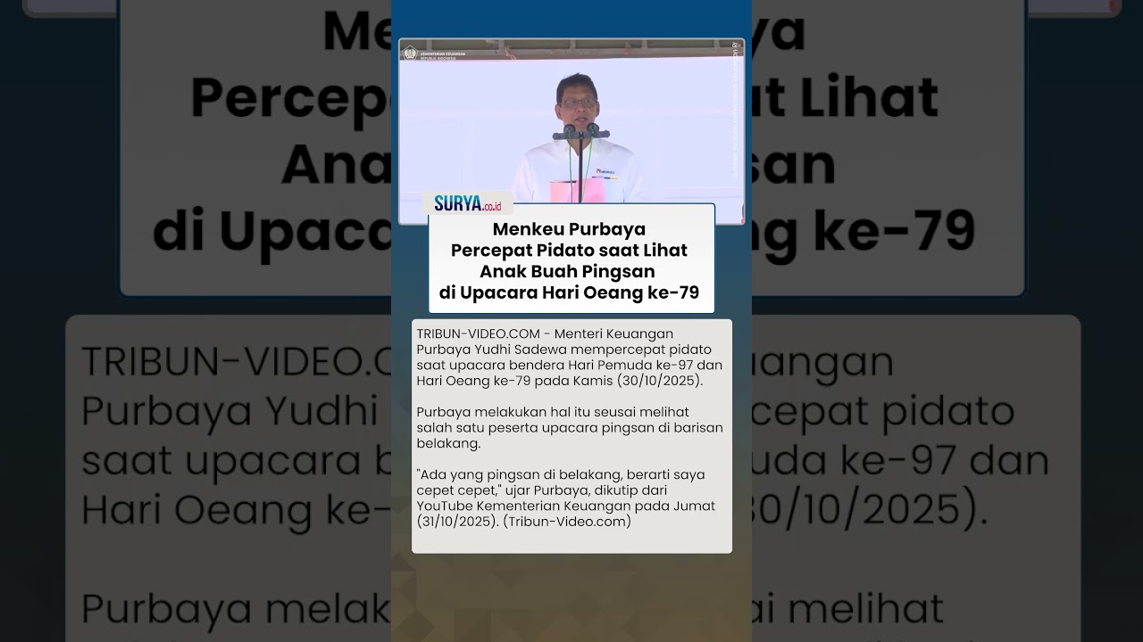 Menkeu Purbaya Reaksi Cepat Setelah Anak Buah Pingsan di Upacara Hari Oeang ke-79 π©